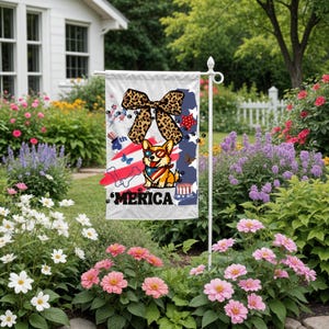 Patriotic Corgi Dog Garden Banner for Fourth of July or Everyday Home Decor, Outdoor Decoration for Corgi Dog Mom, Corgi Dog Lover Gift