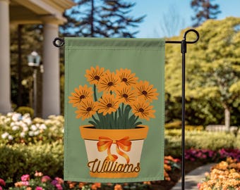 Gepersonaliseerde herfsttuinbanner voor herfst, aangepast herfstmoederbord voor herfsthuisdecoratie, seizoensgebonden tuinvlag, gepersonaliseerd buitendecor