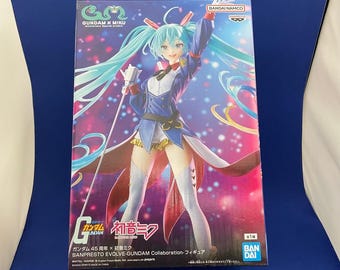 Hatsune Miku × Gundam 45th Anniversary BANPRESTO EVOLVE Gundam Collaboration Figure From Japan New Kawaii Authentic