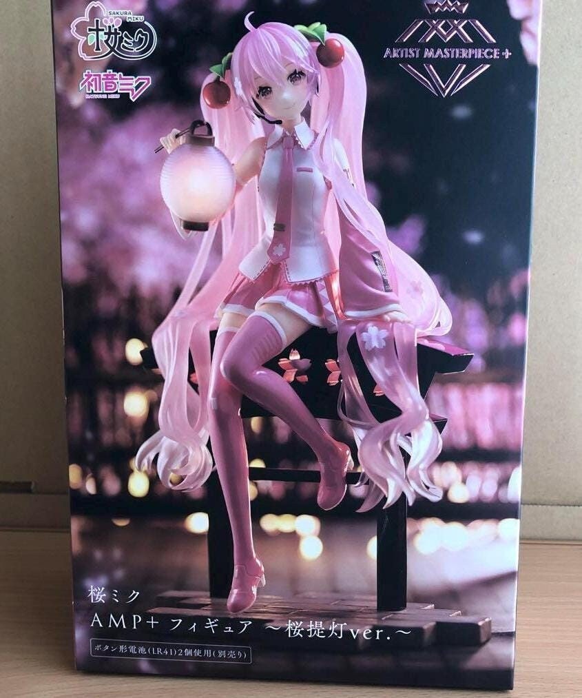 Sakura Miku AMP+ Figure Sakura Lantern Ver. Glowing Figure Vocaloid Taito From Japan New Kawaii Authentic