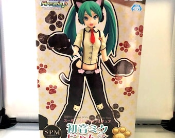 Hatsune Miku &quot;Nyanko&quot; Project DIVA Arcade Future Tone Super Premium Figure Vocaloid From Japan New Kawaii Authentic