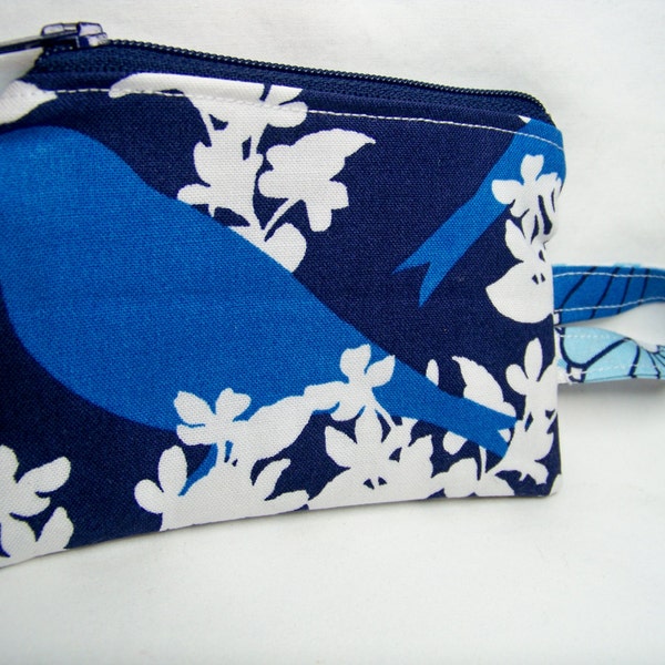 ON SALE! Zippy in Goldfinch in Azure - Coin Purse - Change Purse - ID Wallet - Ready To Ship