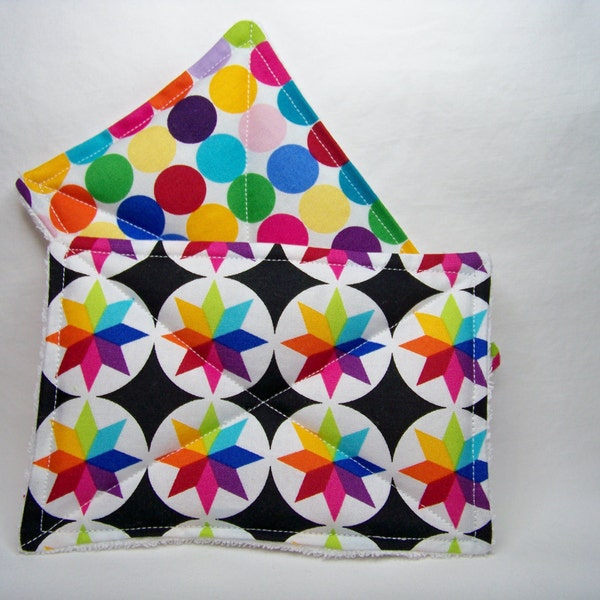 Nodda Sponge in Starburst Colors on Black - Sponge Set - Dish Cloth - Cleaning Cloth - Eco Friendly - Ready To Ship
