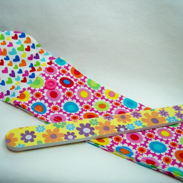 PK Board Case in Floral Geo in Pink - Nail File Case - Emery Board Case - Pencil or Pen Case - Purse Accessory - Ready To Ship
