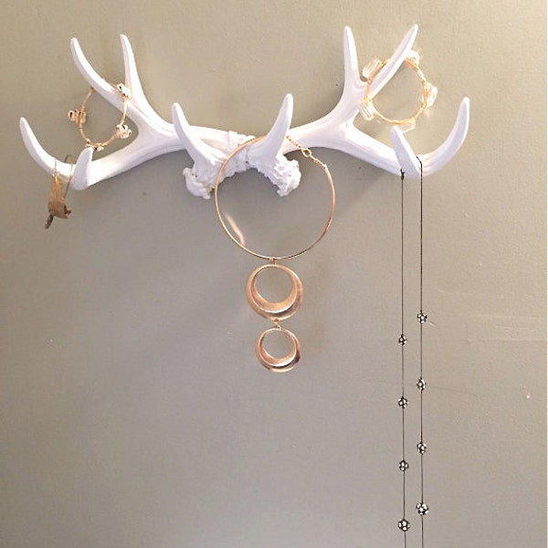 ONE DAY SALE faux antler jewelry holder antler jewelry organizer antler jewelry display scarf organizer coat rack antler wall decor