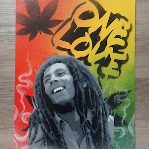 5 PNG-Dateien sind notwendig, um dieses Bob Marley Rasta inspirierte Gemälde fertigzustellen. Der Rest wird nach Kauf per E-Mail versandt.