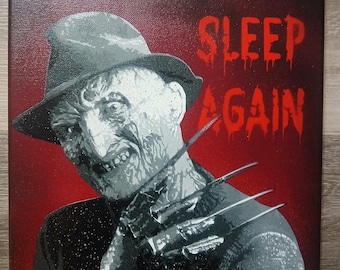 11 x 14 canvas. Freddy Krueger Original Painting. Not A Print!