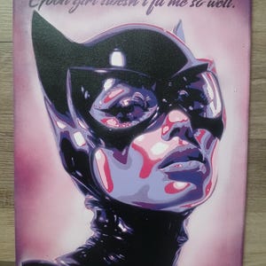 11x17 Michelle Pfeiffer As Catwoman Original Spray Painting. Not A Print