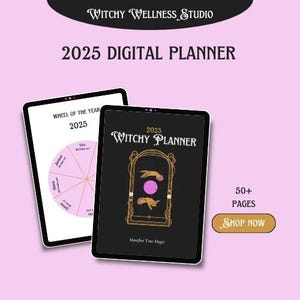 2025 Witchy Planner | Tarot Journal | Wheel of the Year planner | Printable Planner