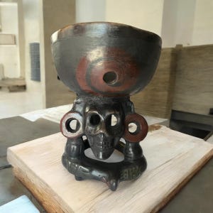 Mud Huehuetéotl Made in Teotihuacán - The Guardian of Fire Sacred Mexican tradition, Teotihuacán.