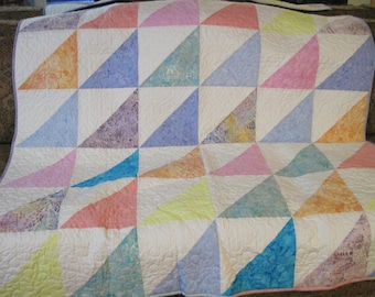 Pastel Quilt, Baby Quilt, Nursery Quilt, Quilts for Sale, Free Shipping, Handmade Quilt, Modern Quilt, Patchwork Quilt