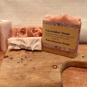 Lavender Tallow Soap - No artificial dyes or fragrances