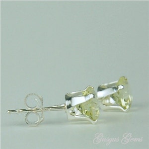 Lemon Quartz 6mm 1.45ctw Sterling Silver Stud Earrings Bild 4