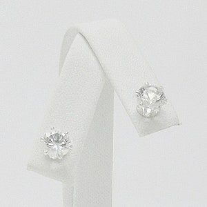 Herkimer Diamonds 7mm 2.35ctw Sterling Silver Stud Earrings Natural Untreated