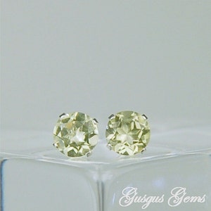 Lemon Quartz 6mm 1.45ctw Sterling Silver Stud Earrings Bild 6