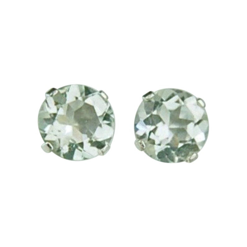 Green prasiolite best sale earrings