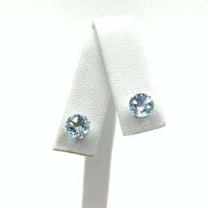 Sky Blue Topaz 6mm 2ctw Sterling Silver Stud Earrings image 3