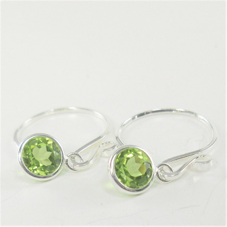 Women's 925 Sterling Silver Stud Earrings With 4 Ct Oval Peridot Gemstone - 6mm, Butterfly Back