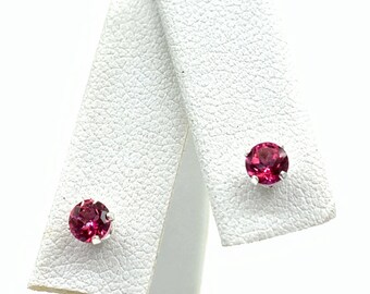 Pink Mystic Topaz 4mm .70ctw Petite Sterling Silver Stud Earrings