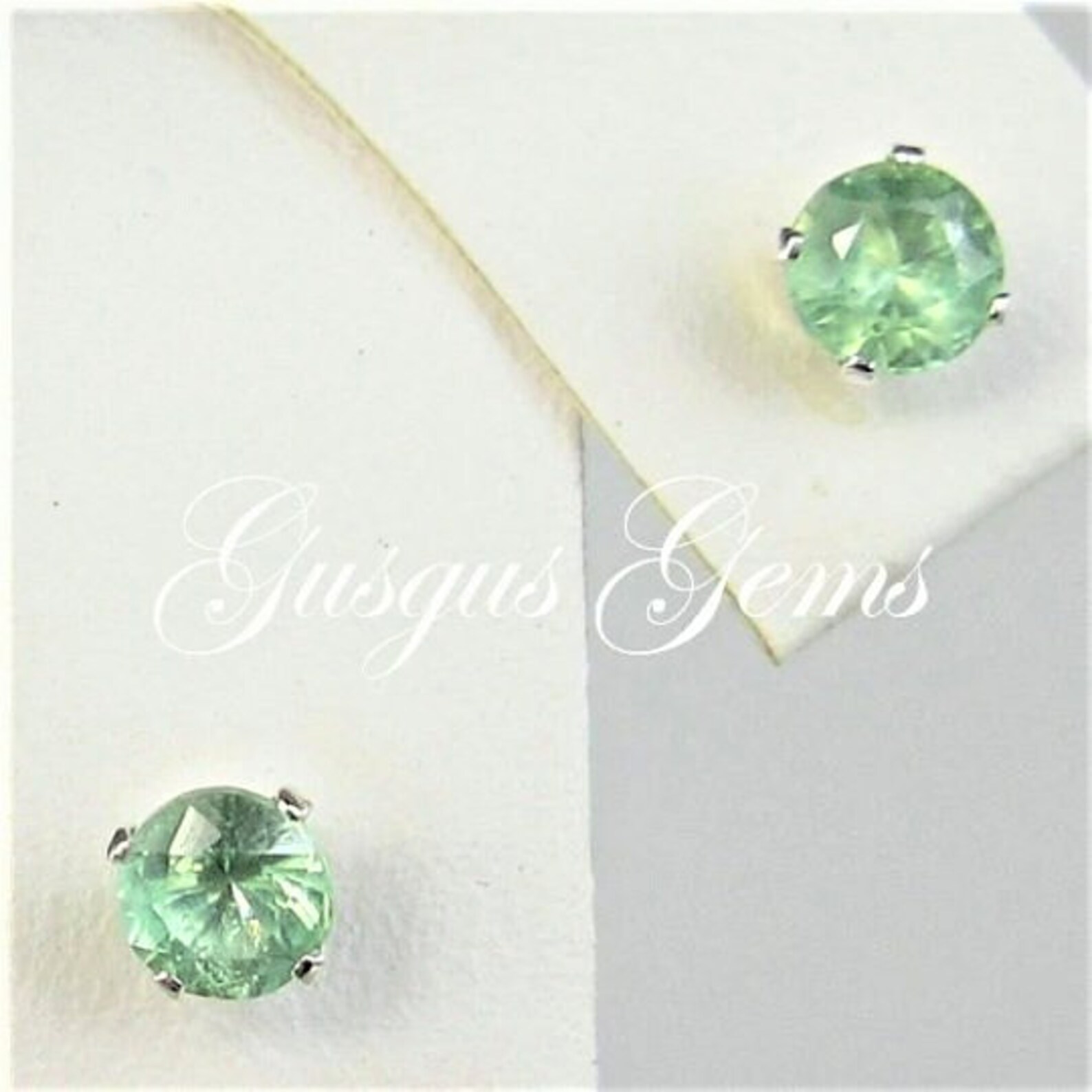 Mint Green Kyanite 4mm .60ctw Sterling Sliver Stud Earrings Etsy