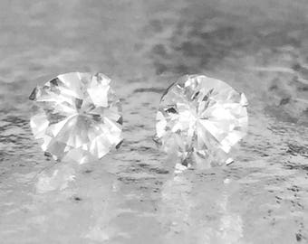 Herkimer Diamond 5mm .80ctw Sterling Silver Gemstone Studs