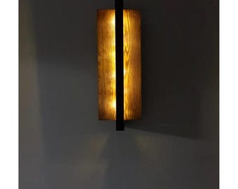 Wooden Decorative Led Battery Sconce Wall Balcony Entrance Accessory Hotel Cafe Villa Bohemian Rustic 40cm