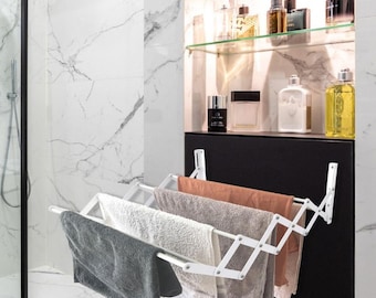 Wall Mounted Accordion Drying Rack White (SIZE OPTIONS AVAILABLE )