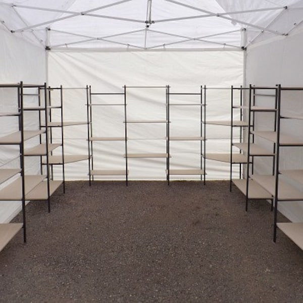 10' X 10' canopy booth or indoor display booth- Craft show display - Portable shelves - art show display - tradeshow booth display shelves