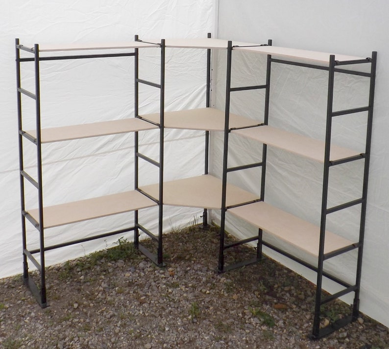 Corner Shelves -Craft show display - Portable shelves - art show display - tradeshow booth display shelves 