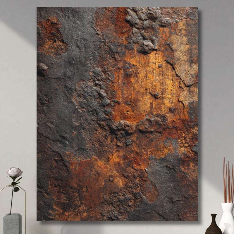 Rust Textured Artwork - Etsy