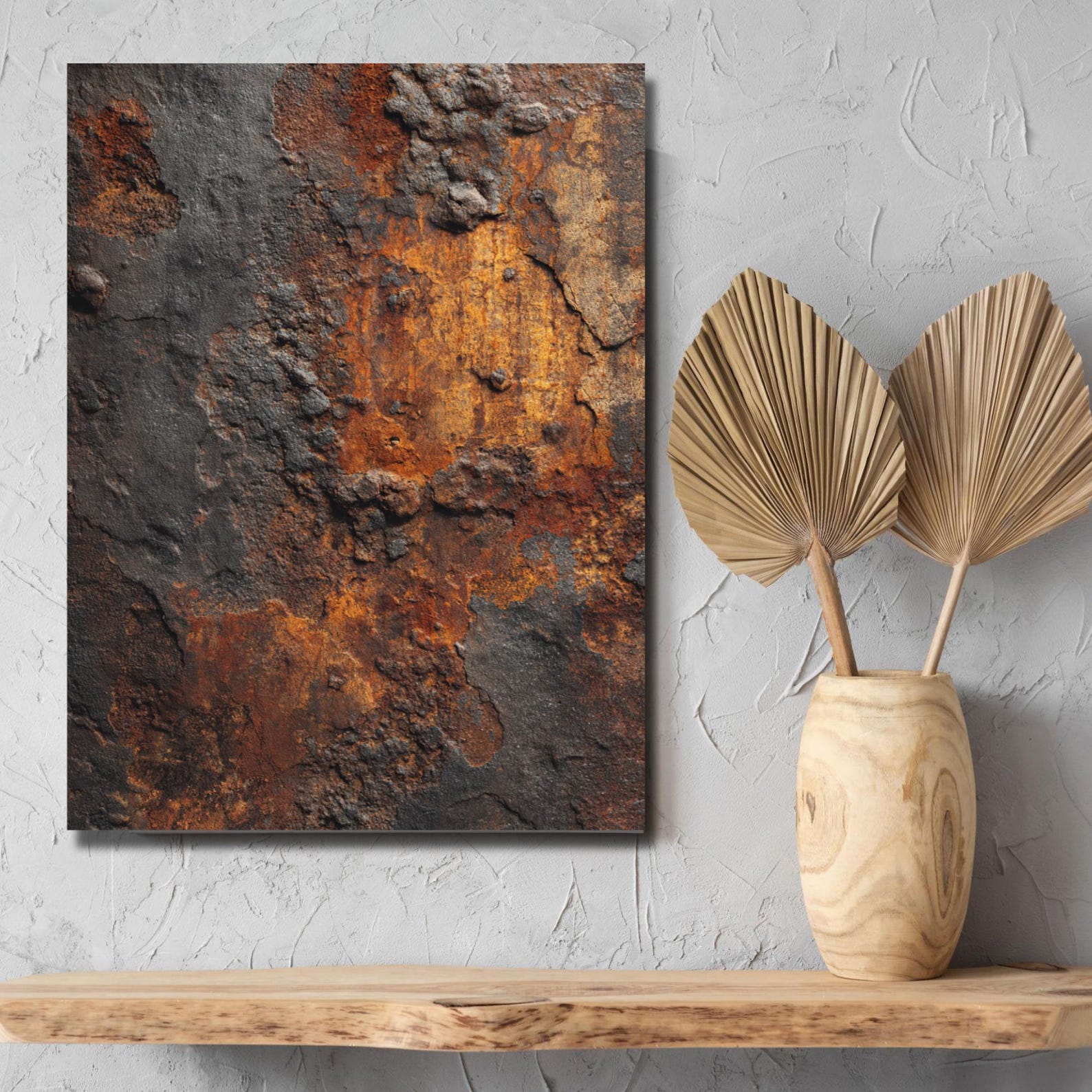 Rust Texture Canvas Art | Industrial Rust Decor | Textured Canvas Wall ...