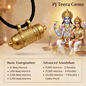 Shri Lakshmi Narayan | Ashtdhatu & Pure Silver Kavach | Vedic Protection Amulet