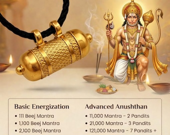 Hanuman Kavach | Vedic Protection Amulet Pendant
