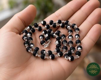 Karungali Ebony Mala | 54 Wood Beads | Shani Dev Meditation Prayer Necklace