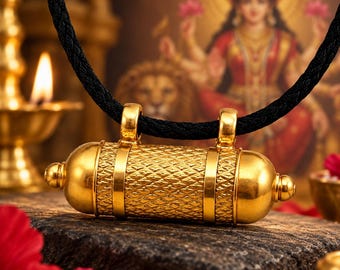 Durga Pendant Kavach | Pure Silver or Ashtadhatu | Raksha Hindu Locket