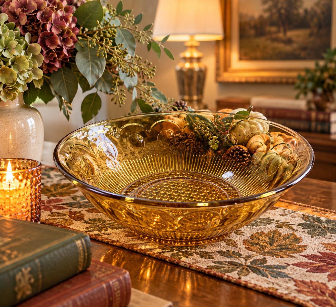 Mid Century Amber Glassware - Etsy