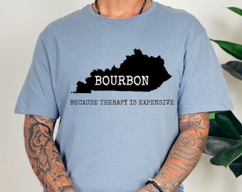 Shirt bourbontherapie | Alcoholcadeau voor bourbonliefhebber | Vaderdagcadeau voor hem | Bourboncadeaus | Whiskyshirt