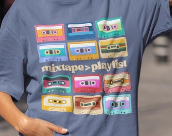 80s Mixtape Cassette T-Shirt | Retro Music Lover Gift