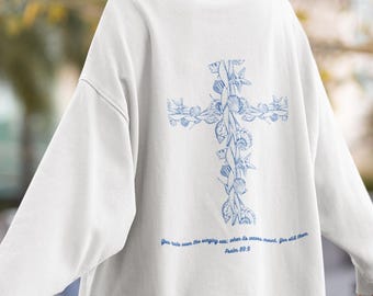 Sudadera playera / Cuello redondo cristiano / Ropa para niña con coco / Suéter para niña con granola de conchas marinas / Estilo inspirado en el océano con conchas marinas
