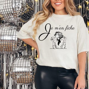 Je m&#39;en fiche Shirt | French Saying Shirt | Oversize French Word Tee | French Graphic T-shirt | French Travel Tee | I Don&#39;t Give a F