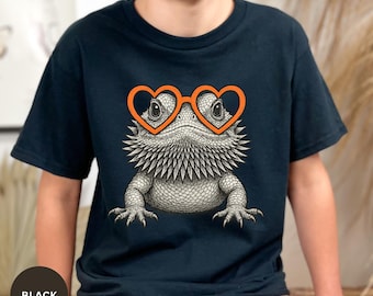 Camiseta de dragón barbudo; regalo divertido para niños amantes de los reptiles
