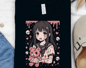 Gurokawa Kawaii ; Chemise pastel gothique Menhera Chan