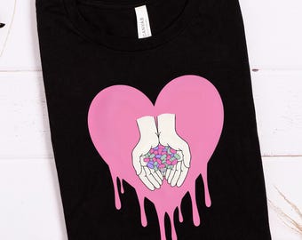 Camiseta Gurokawa Kawaii; Camiseta Pastel Goth Menhera Chan