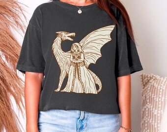 Dragon Lover | Castlecore | Whimsigoth Medieval Shirt | Renaissance Shirt | Bookish Gift | Bookworm | Ren Faire Book Shirt