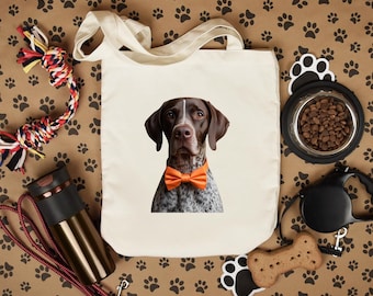 Pointer Tote Bag | German Shorthaired Pointer | Dog Mom Gifts | Canvas Tote Bags | Dog Lover Gift | Dog Tote Bag | GSP Gifts | Dog Treat Bag