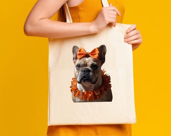 Französische Bulldogge Tasche | Frenchie Mama | Frenchie | Bulldogge Geschenk | Hunde Mama Geschenke | Canvas-Taschen | Französische Bulldogge | Hund Liebhaber Geschenk