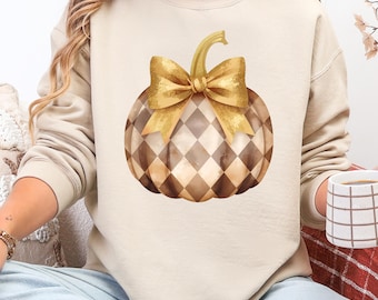 Sweat-shirt citrouille | Sweat-shirt Vibes de la saison d'automne | Sweat-shirt citrouille Coquette | Sweat-shirt Halloween citrouille saison | Pull femme automne