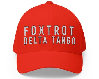 Foxtrot Delta Tango-keps | Anti-Trump-keps | Anti-autokrati | Subtilt motstånd | Subtil FDT | FDT-pappakeps | Broderad FDT
