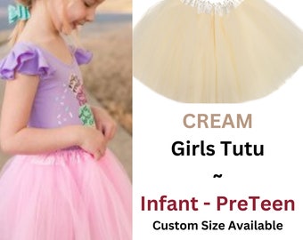 Tutu, Cream  tutu, tutus for girls, tulle skirt, girls tutu, costume, granddaughter gift