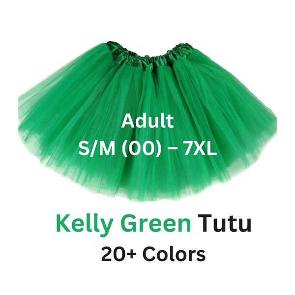 Tutu, Kelly Green adult, teen tutu, womens tutu, plus size, adult tulle skirt, costume, engagement, cosplay